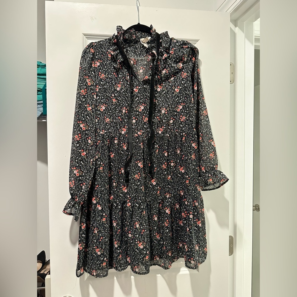H&M Floral Mini Dress Sz S